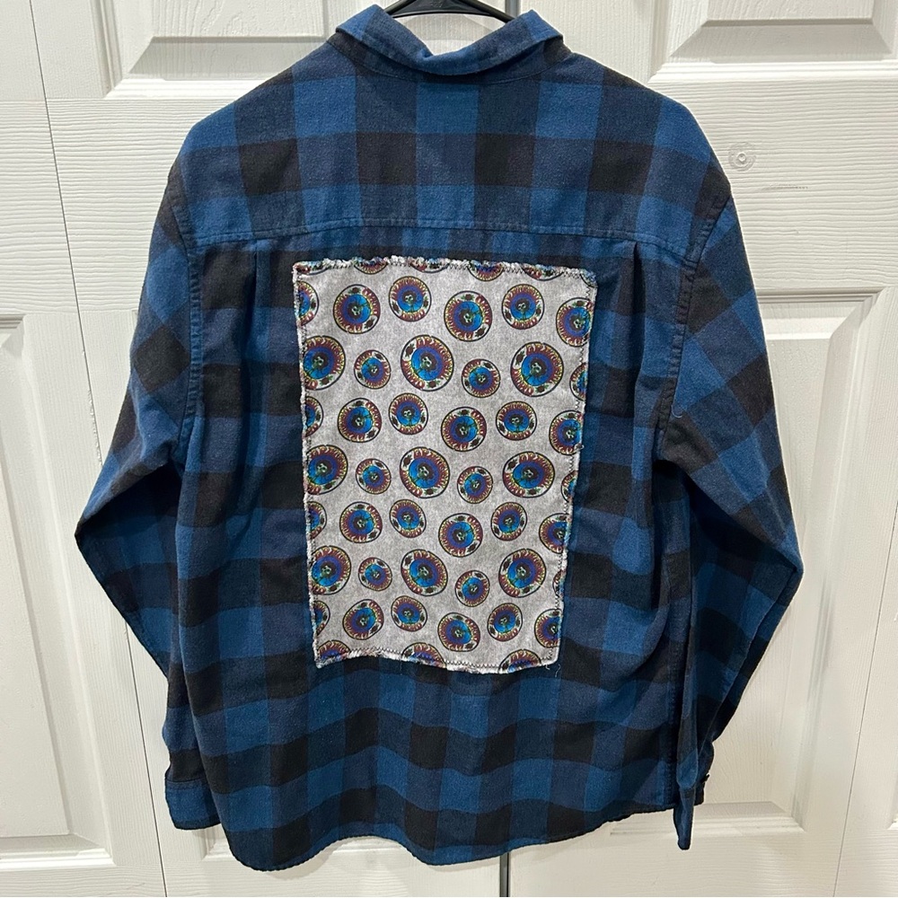 Grateful Dead Custom Patched Flannel Shirt